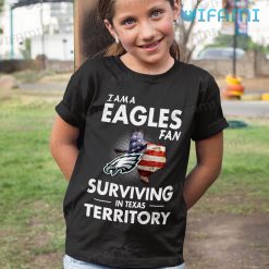 Philadelphia Eagles Shirt Surviving Texas Broken USA Flag Kid Shirt