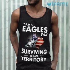 Philadelphia Eagles Shirt Surviving Texas Broken USA Flag Tank Top