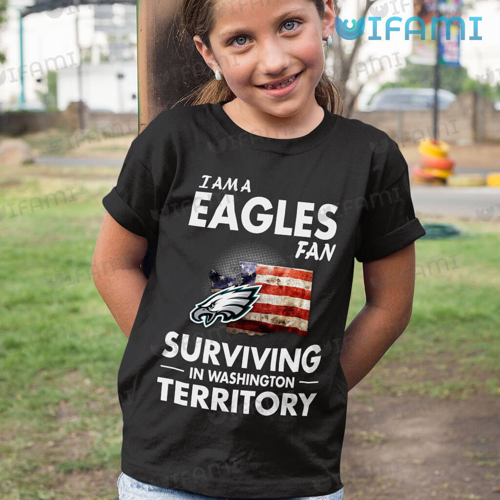 Philadelphia Eagles Shirt Surviving Washington Broken USA Flag