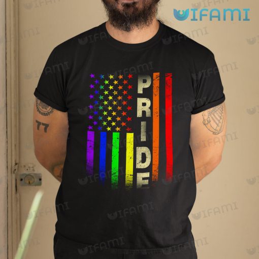 Pride Shirt American Gay Rainbow Flag Pride Gift