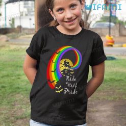 Pride Shirt Halloween Rainbow Ride With Pride Kid Shirt