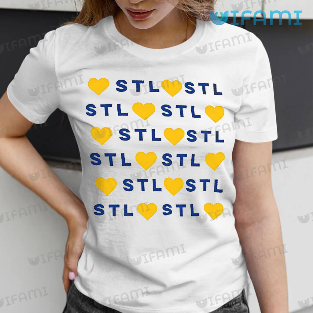 STL Blues Shirt Heart Typography Design St Louis Blues Gift - Personalized  Gifts: Family, Sports, Occasions, Trending