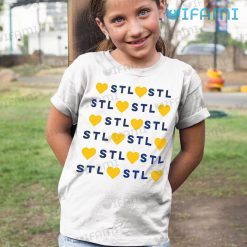 STL Blues Shirt Heart Typography Design St Louis Blues Kid Shirt