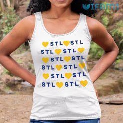 STL Blues Shirt Heart Typography Design St Louis Blues Tank Top