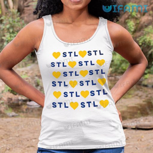 STL Blues Shirt Heart Typography Design St Louis Blues Gift