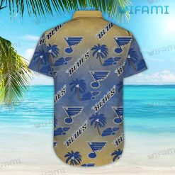 St Louis Blues Hawaiian Shirt Coconut Logo Pattern St Louis Blues Gift