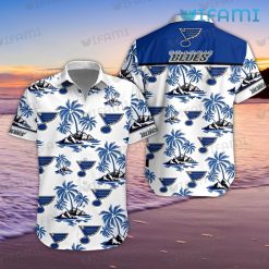 St Louis Blues Hawaiian Shirt Island Coconut Tree St Louis Blues Gift