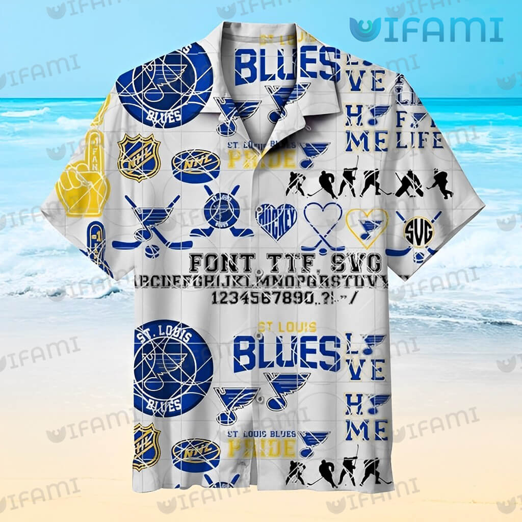 Bring the Island Vibes: St Louis Blues Hawaiian Shirt and Beach Short