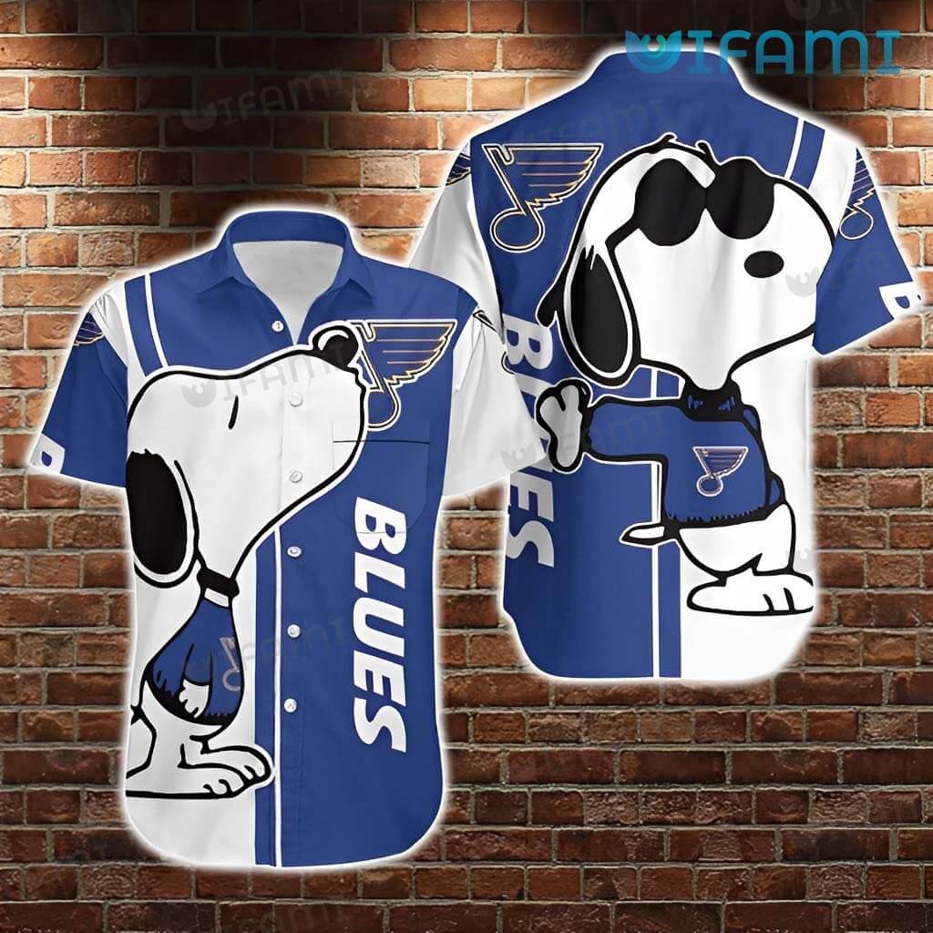 St Louis Blues Hawaiian Shirt Snoopy Logo St Louis Blues Gift -  Personalized Gifts: Family, Sports, Occasions, Trending