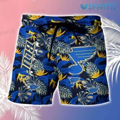 St Louis Blues Hawaiian Shirt Stress Blessed Obsessed St Louis Blues Short