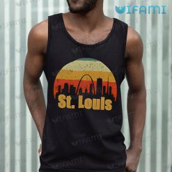 St Louis Blues Shirt Retro Skyline Gateway City St Louis Blues Tank Top