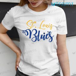 St Louis Blues Shirt Star Cursive Design St Louis Blues Gift