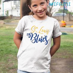 St Louis Blues Shirt Star Cursive Design St Louis Blues Kid Shirt