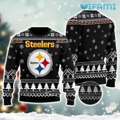 Steelers Christmas Sweater Black AOP Pittsburgh Steelers Gift