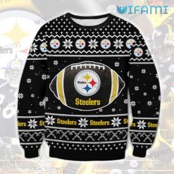 Steelers Christmas Sweater Black Football Pittsburgh Steelers Gift