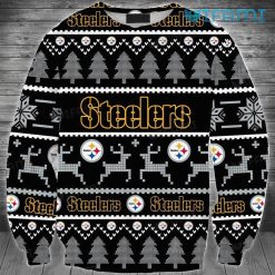 Steelers Christmas Sweater Black Heart Pittsburgh Steelers Gift