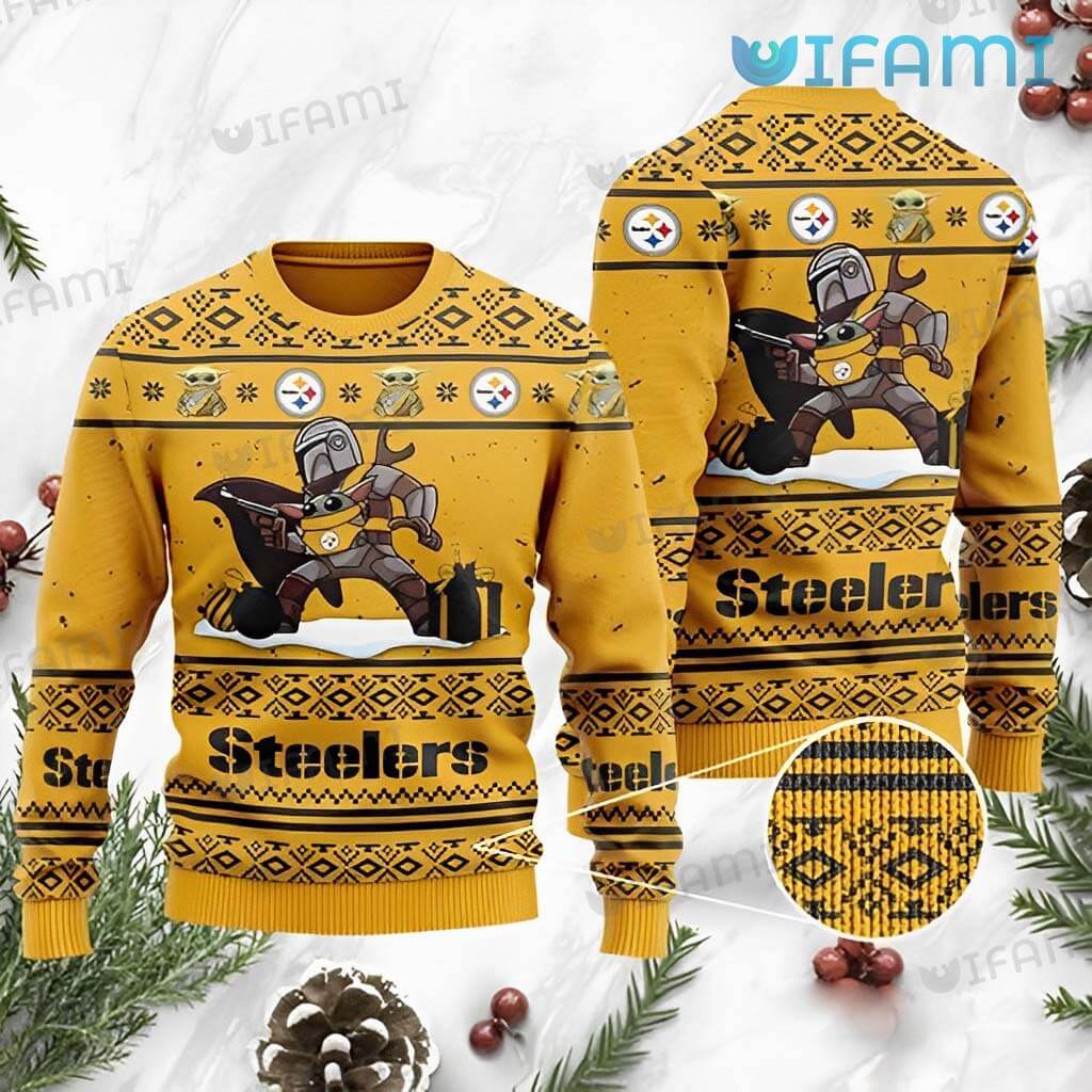 Personalized NFL Pittsburgh Steelers All I Need For Christmas Ugly  Christmas Sweater Perfect Gift For Football