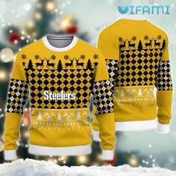 Steelers Christmas Sweater Criss Cross Pattern Pittsburgh Steelers Gift