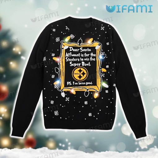 Steelers Christmas Sweater Dear Santa Super Bowl Pittsburgh Steelers Gift