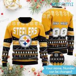 Steelers Christmas Sweater Football Field Custom Pittsburgh Steelers Gift