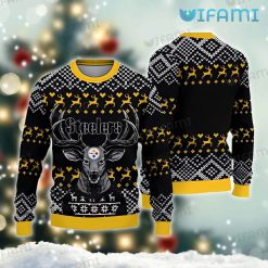 Steelers Christmas Sweater Reindeer Pattern Pittsburgh Steelers Gift