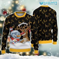 Steelers Christmas Sweater Snowman Reindeer Pittsburgh Steelers Gift