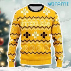 Steelers Christmas Sweater Yellow AOP Pittsburgh Steelers Gift