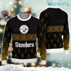 Steelers Ugly Sweater Christmas Tree Pattern Pittsburgh Steelers Gift