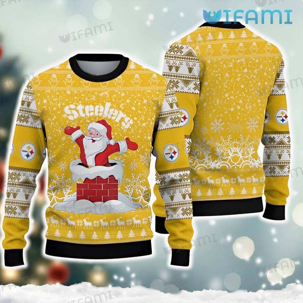 Pittsburgh Steelers Smoke Stack Santa Ugly Sweater - Perfect Gift!