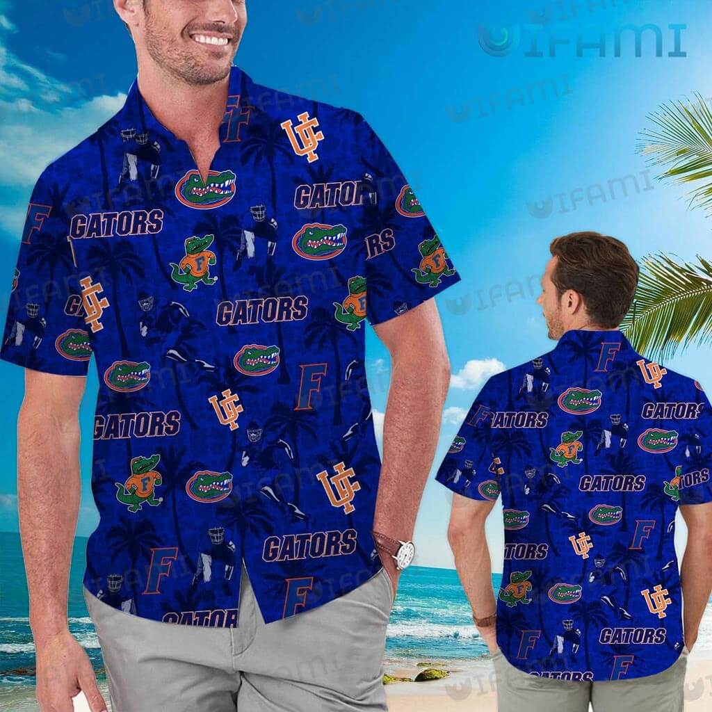 UF Hawaiian Shirt Mascot Football Player Coconut Florida Gators Gift