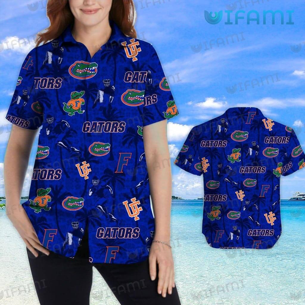 UF Hawaiian Shirt Mascot Football Player Coconut Florida Gators Gift
