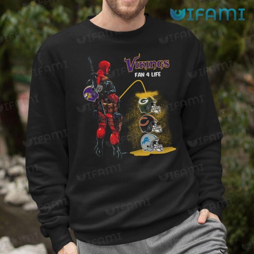 Vikings Shirt Deadpool Pissing Fan 4 Life Minnesota Vikings Gift