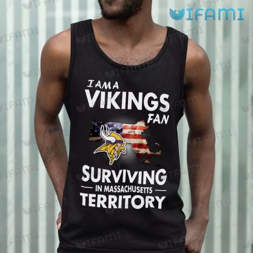 Vikings Shirt Fan Surviving In Massachusetts Territory Minnesota Vikings Gift