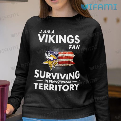 Vikings Shirt Fan Surviving In Pennsylvania Terrirory Minnesota Vikings Gift