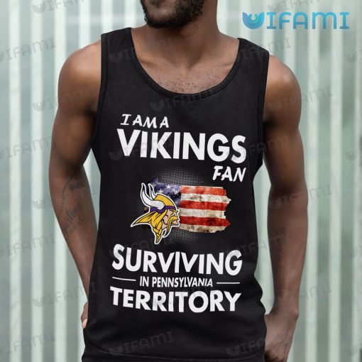 Vikings Shirt Fan Surviving In Pennsylvania Terrirory Minnesota Vikings Gift