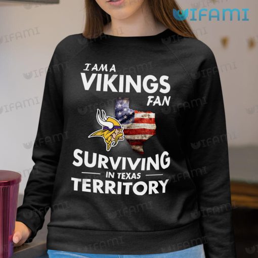 Vikings Shirt Fan Surviving In Texas Terrirory Minnesota Vikings Gift