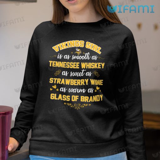 Vikings Shirt Girl As Sweet As Strawberry Wine Minnesota Vikings Gift
