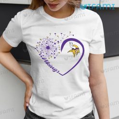 Vikings Shirt Heart Dandelion Logo Pattern Minnesota Vikings Gift