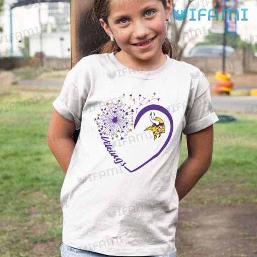 Vikings Shirt Heart Dandelion Logo Pattern Minnesota Vikings Gift
