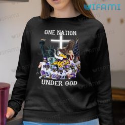Vikings Shirt One Nation Under God Eagle Minnesota Vikings Sweashirt