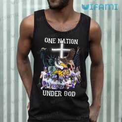 Vikings Shirt One Nation Under God Eagle Minnesota Vikings Tank Top