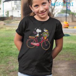 Vikings Shirt Snoopy On Bike With Flower Minnesota Vikings Kid Shirt