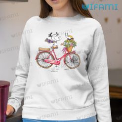 Vikings Shirt Snoopy On Bike With Flower Minnesota Vikings Sweashirt