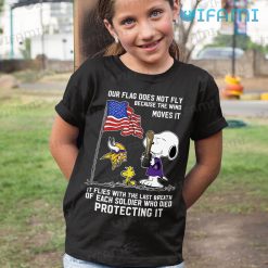 Vikings Shirt Snoopy Woodstock Our Flag Protecting It Minnesota Vikings Kid Shirt