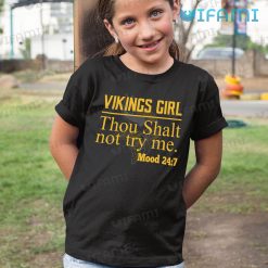 Vikings Shirt Thou Shalt Not Try Me Vikings Girl Minnesota Vikings Kid Shirt