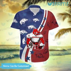 Arkansas Razorbacks Hawaiian Shirt Big Mascot Custom Razorbacks Present