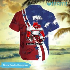 Arkansas Razorbacks Hawaiian Shirt Big Mascot Custom Razorbacks Present Back