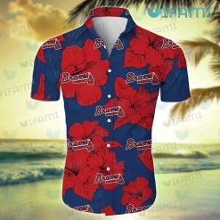 Atlanta Braves Hawaiian Shirt Big Hibiscus Braves Gift