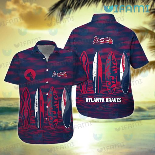 Atlanta Braves Hawaiian Shirt Surfboard Summer Beach Braves Gift