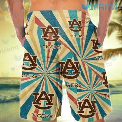 Auburn Hawaiian Shirt Circus Background Auburn Tigers Short